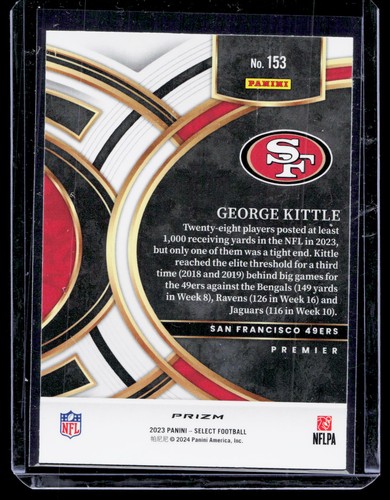 2023 Panini Select #153 George Kittle Silver Prizms - Bild 2 von 2