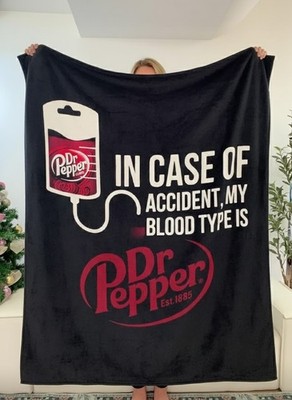 Funny Soda Lover Quote Inspired Flannel Blanket Cozy Throw