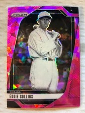2025 Panini Prizm #93 Eddie Collins Pink Ice Prizms