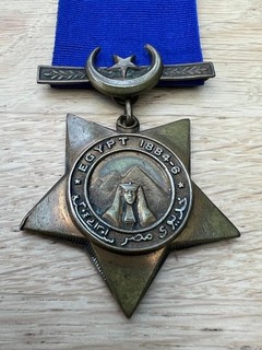Original Victorian 1884 6 Dated Bronze Khedive’s Star.
