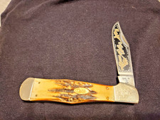 VINTAGE CASE XX USA 1985 STAG JUMBO COKE BOTTLE KNIFE C51050 SS