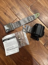 2pt Gray Airplane Buckle Retractable Lap Seat Belt With Bolts Saftboy New