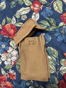 Rock Island Arsenal WWI US Canvas Ammo Pouch Militaria Original