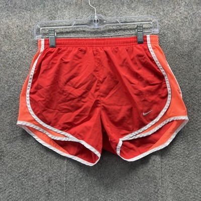 Nike Dri-FIT Tempo Shorts Womens Small Red Orange Running Athletic Lined Gym