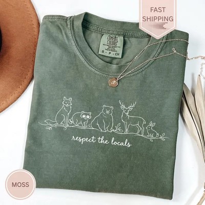 National Park Comfort Tee Respect The Locals Wildlife Nature Outdoors