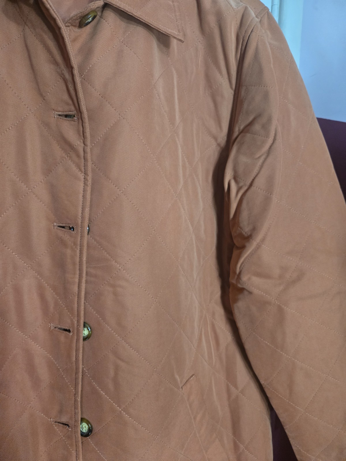 Orvis Orange Quilted Lightweight Coat/jacket Unisex Size Large image 6