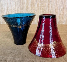 Toyo Sasaki Shofuku Hai Mount Fuji Stemless wine glasses red & blue 