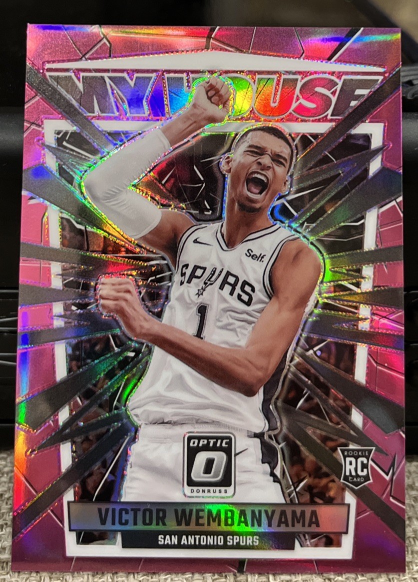 2023-24 Donruss Optic Victor Wembanyama RC Pink My House /25 Rookie Spurs