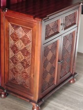 Utterly Unique Oriental Style small Chest Of Drawers With Adjustable Shelf.