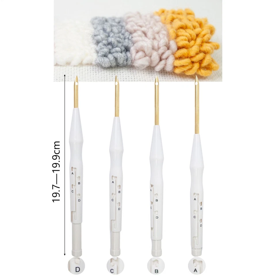 Перфоратор игла ручка регулируемый вышивка ручка резьба набор взрослых начинающих - Изображение 2 из 4