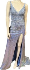 Jovani 36580 Light Blue Gown High Slit NWT Size 2