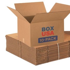 10-Pack Moving Boxes 20"L x 18"W x 12"H, Corrugated Cardboard for Shipping