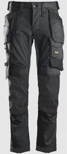 Snickers Workwear 3223 Rip-Stop Floorlayer Holster Pocket Trousers BLACK