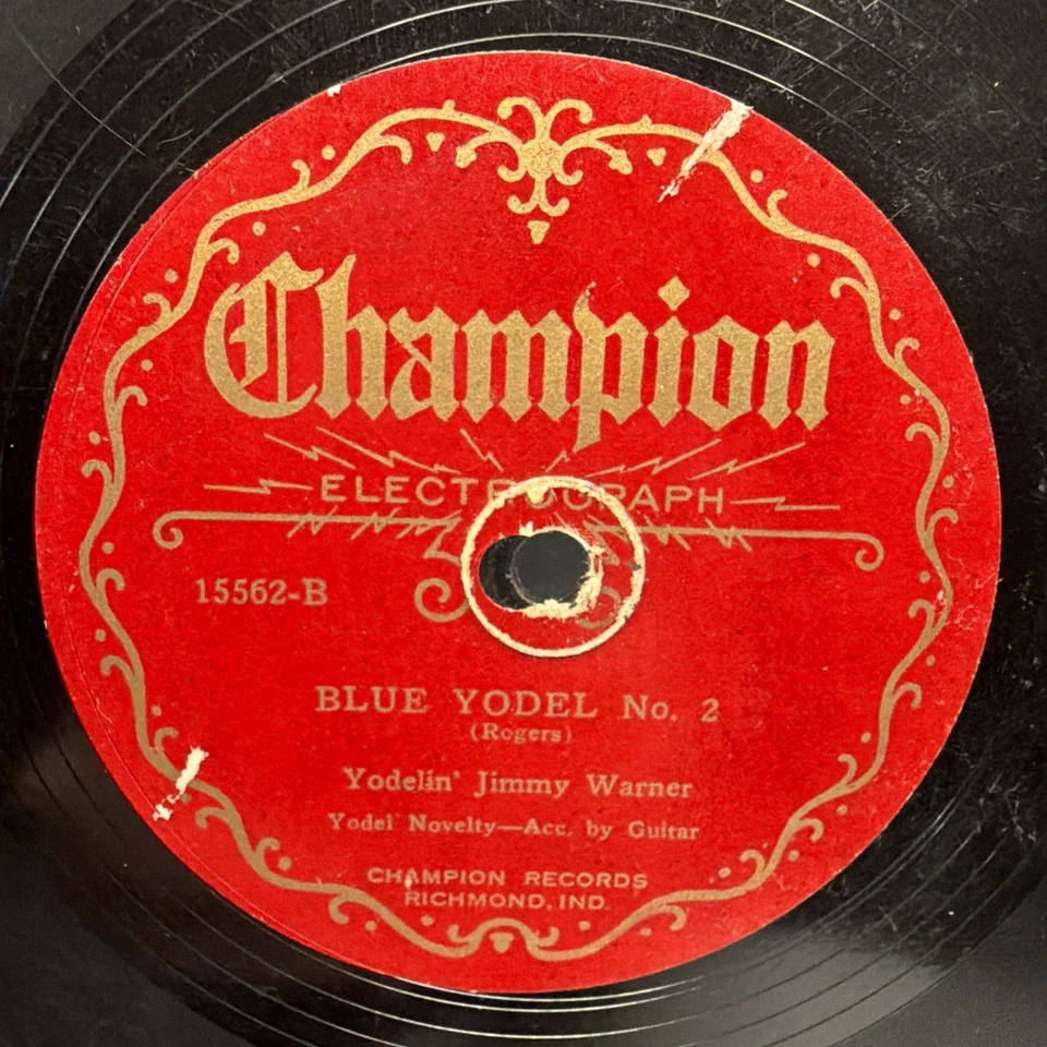 RARE - Yodelin' Jimmy Warner – Away Out On The Mountain / Blue Yodel No. 2 - VG - Image 3 of 4
