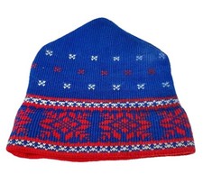 Vintage 80s Vermont Originals Adult USA 100 Wool Knit Ski Beanie Hat As Is Mark