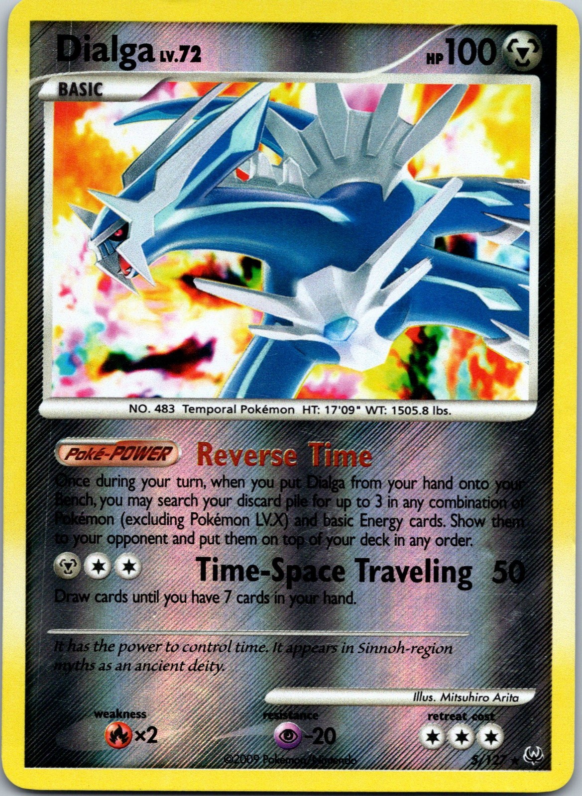 2009 Pokemon Platinum Dialga Reverse Holo #5/127 LP