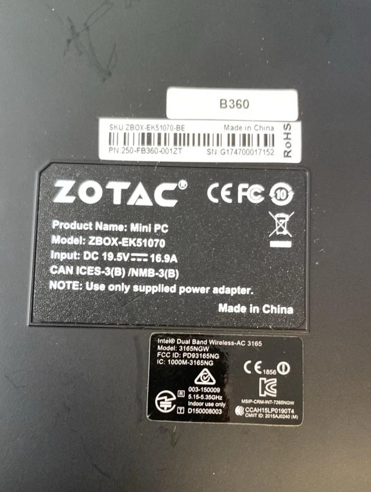 mini pc gaming Zotac zbox ek 51070 - Immagine 4 di 4