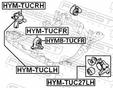 Fits FEBEST HYM-TUC27LH LEFT ENGINE MOUNT   ⭐UK Stock⭐