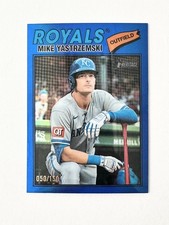 MIKE YASTRZEMSKI 2026 Topps Heritage BLUE CHROME REFRACTOR /150 KC Royals🔥