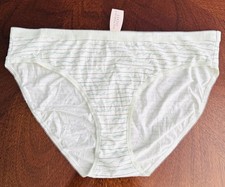 NEW Victorias Secret Vintage HI LEG BRIEF Size XL Green Panty Signature Logo NWT