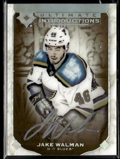 2019-20 UD Ultimate Collection Introductions Gold Auto Jake Walman Rookie Auto