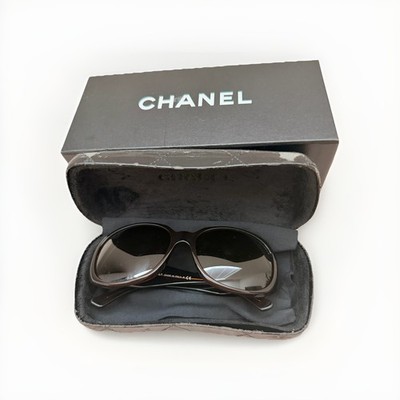 Authentic Chanel Sunglasses Brown Camellia CC Logo Designer