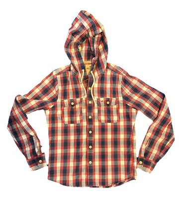Hollister Plaid Hoodie Button Down Shirt Jacket Shacket Men's Size XL Y2K Vibes