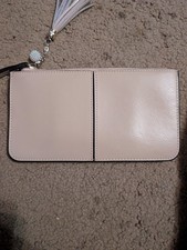 Beige Women s Zip-Around Wristlet Wallet with...