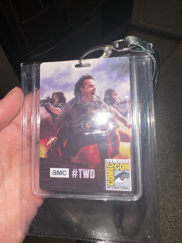 2018 San Diego Comic-Con The Walking Dead Exclusive Badge and Lanyard Sdcc Twd