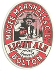 Beer Label: Magee, Marshall & Co., Bolton, Light Ale 85mm tall