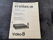 Instrukcja obsługi Sony do EV-S700ES/UB w dobrym stanie