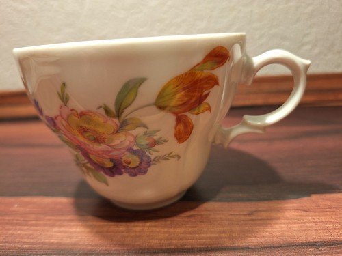 Kaffeetasse Wunsiedel Bavaria Blumen, Goldrand, vintage - Bild 2 von 6
