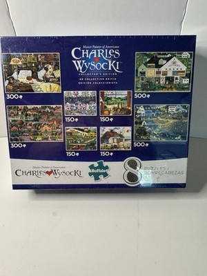 Buffalo Games 8-Pack of Charles Wysocki Puzzles  Collectors Edition 150/300/500