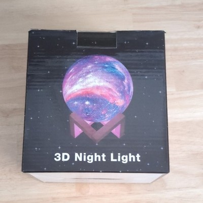Brightworld 3D Galaxy Moon Night Light LED 15cm Remote Touch Color Changing