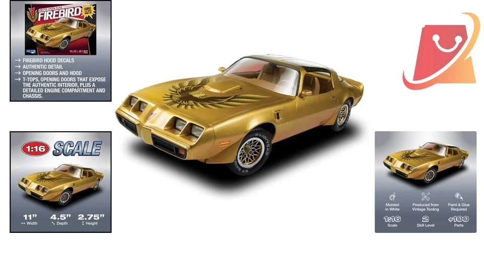 Набор для моделирования Pontiac Firebird масштаб 1:16 пластик в сборе подлинная деталь - Изображение 2 из 4