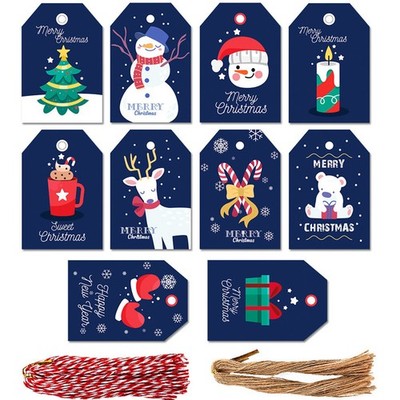  100 PCs Weihnachtshänge -Tags Weihnachtspapier Tags Festival Dekorativen