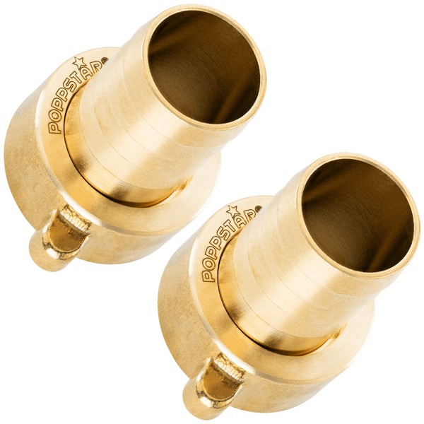 Poppstar 2X Schlauchverbinder 3/4 Zoll Messing, ÜBerwurfmutter Mit Flachdichtung-image