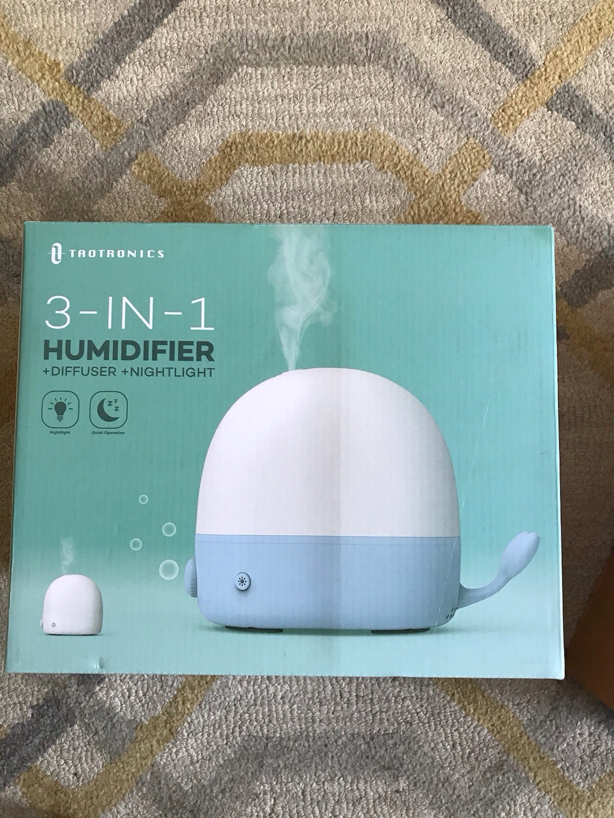 Essential Oil Diffuser Nightlight Quiet 2.5l Nib