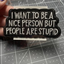 Funny Quote Iron on Sew On Patch Applique FREE SHIPPING 