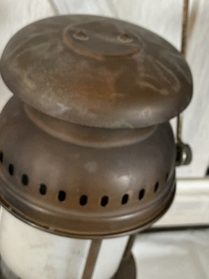 Lanterne Tempête Optimus 1200 M – Pétrole, Laiton Doré – Suède, Ancienne