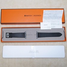 Apple Watch HERMES Leather Band 44mm Black Unused Compatible with Series 7