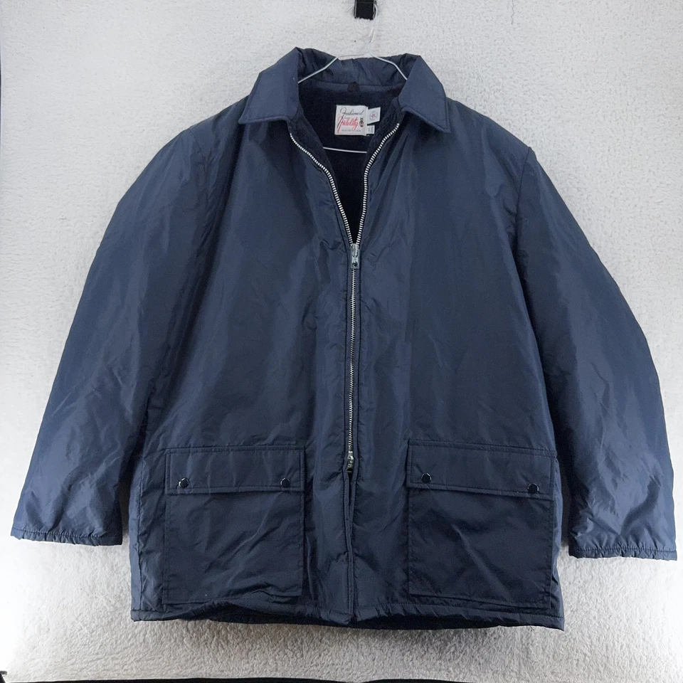 Chaqueta Fidelity De Colección Para Hombre Se Ajusta XXL 48 Largo Sherpa Forrado Cremallera Completa Abrigo EE. UU. 80s Foto 2 de 4