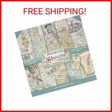 STAMPERIA INTERNATIONAL, KFT PAPER PAD 8X8 10PK IMAGINE, 20.3 x 20.3 (8" x 8"),