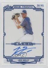2019 Leaf Trinity Clear Auto Blue 30/45 Levi Kelly #CA-LK1 Auto 4z8