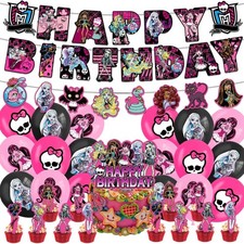 40 Pcs Monster High School Birthday Party Decorations Props Decor Cupcake Topper
