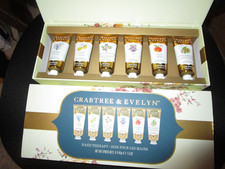 6 NEW CRABTREE EVELYN HAND THERAPY CREAM 6 X 1.6 OZ LEMON IRIS PEACH ALMOND