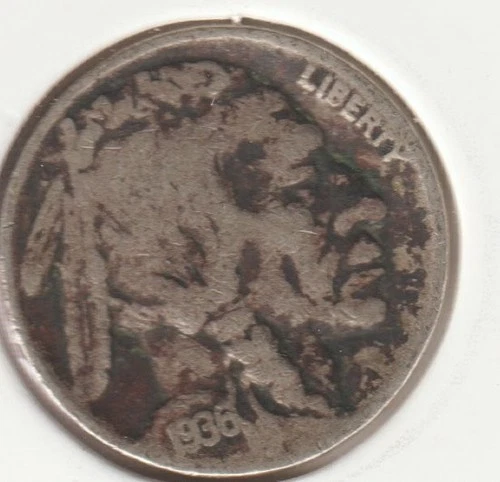 1936 US Indian Head Buffalo Nickel FULL DATE Rare 90 Year Old Collection Coin