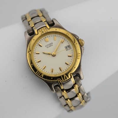 CITIZEN 1010-K09931 Two-Tone Quartz Analog Women's Watch Sz. 5 3/4'' New Battery