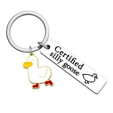 Silly Goose Keychain Funny Keychain Novelty Keychains for Friends Teen Girls