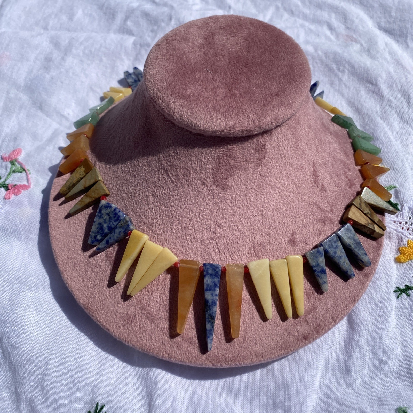 GEOMETRIC SHAPE MUTED  MULTI COLORED TRIANGULAR P… - image 1